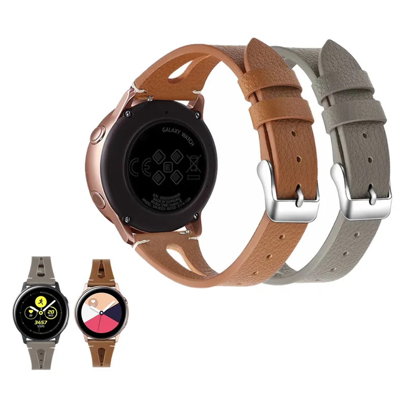 Ремешок для часов Huawei Watch 2 gt браслет из натуральной кожи Samsung Gear S2 S3 Galaxy Active 42 мм 46 20