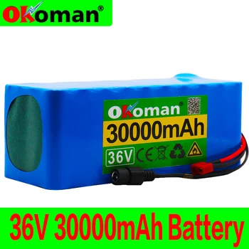 

high power New 36V battery 10S4P 30Ah 36v 18650 battery pack 500W 42V 30000mAh for Ebike electric bicycle with BMS