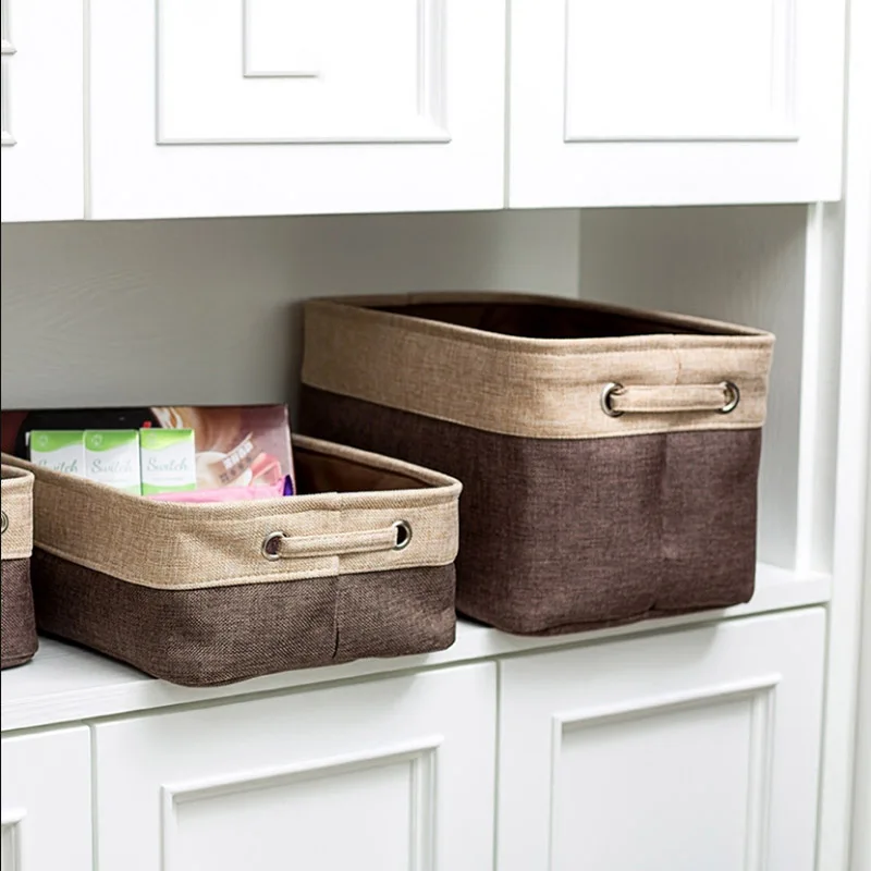 ERMAKOVA  Foldable Fabric Storage Bin Basket Toy Nursery Storage Container Laundry Clothes Basket Organizer Linen Storage Box 3