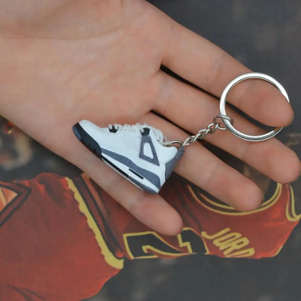 one shoe keychain 3D Air Jordan AJ11 брелок с кроссовком обувь concord модель кулон подарки - Цвет: one shoe keychain