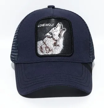 

2019 New Summer trucker cap mesh snapback hip hop hats for men embroidery baseball cap LONE WOLF TRUCKER