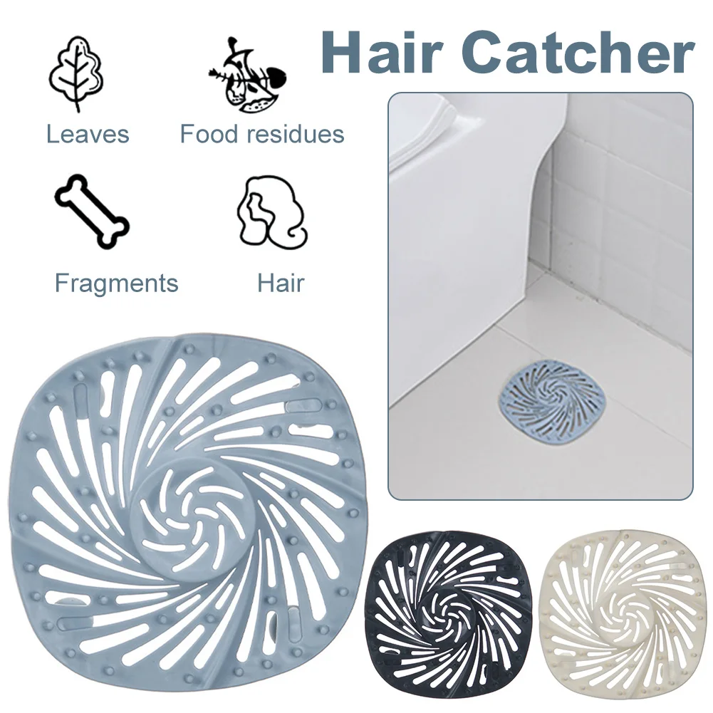 

Hair Catcher Durable Silicone Stopper Shower Drain Covers Easy To Install And Clean For Bathroom, Bathtub, Kitchen Sink