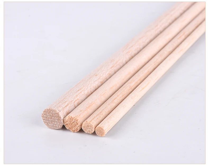 10 шт/партия 250 мм длинный диаметр D5/D6/D8/D10mm Balsa деревянные круглые палочки для самолета/лодки модель здания DIY