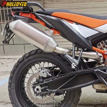 Customized Titanium Alloy for KTM 790 Adventure for KTM 790 Adventure R 2019-2023 Motorcycle Exhaust Muffler Slip-on Link Pipe