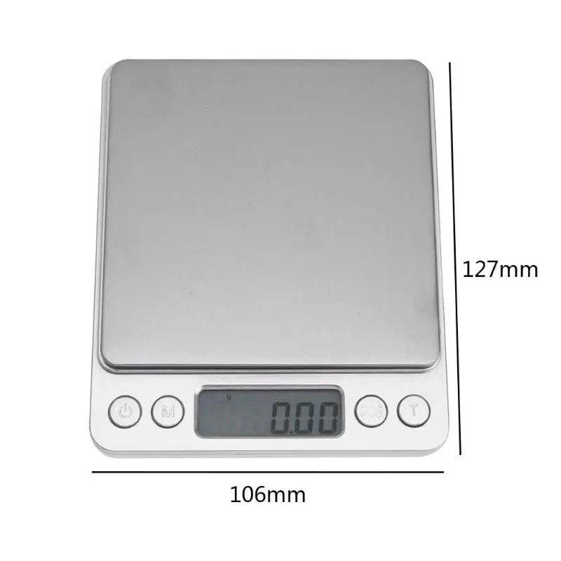 500X0.01g Mini Electronic led Luminous Digital High-precision Jewelry Scale Flour Cake Kitchen Weighing Scales Kitchen Accessory