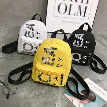 

2019 Hot Sale Fashion Women's Mini Backpack Letter Zipper School Bags For Teenage Girls Travel Shoulder Bags Casual Backpack New