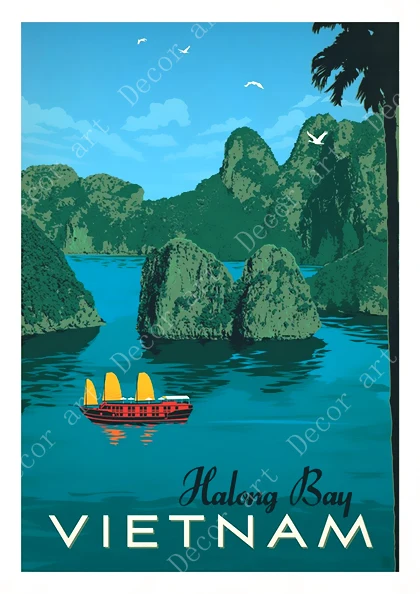 Вьетнам хошимин город карты остров путешествия холст картины винтажные настенные крафт-плакаты с покрытием наклейки на стену домашний Декор подарок