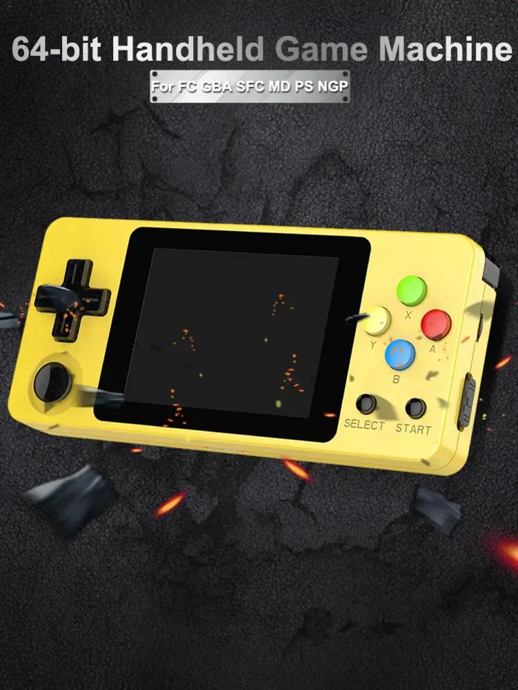 Rondaful Newest 16GB 2.7 Inch Palm Open Source 2 Generation PSP Game Console For Small Dragon King PS1 GBA SFC