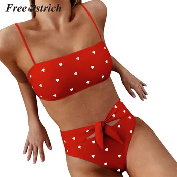 

Free Ostrich Sexy Lingerie Women Underwear Two Pieces Print Push Up Bra Bow High Waist Panties Bra And Panty Set Bandeau Biquini