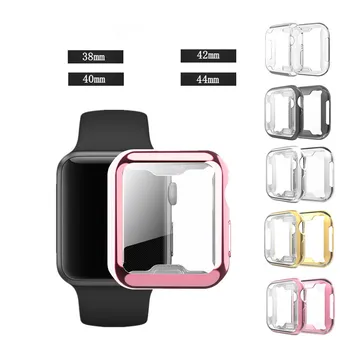

TPU Full Protective Cover For Apple Watch Series 5 4 Anti-fall Watch Case Frame Shell For IWatch 40mm 44mm