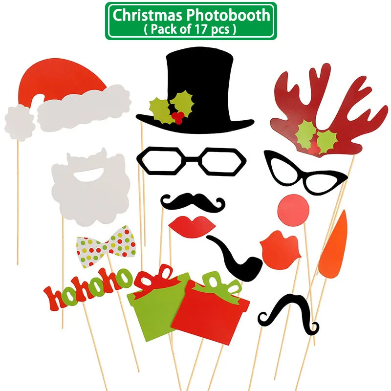17pcs christmas 10 шт., Звездный конфетти, воздушные шары,, рождественские вечерние украшения, украшения для дома, счастливый год,, Декор, дерево - Цвет: 17pcs christmas