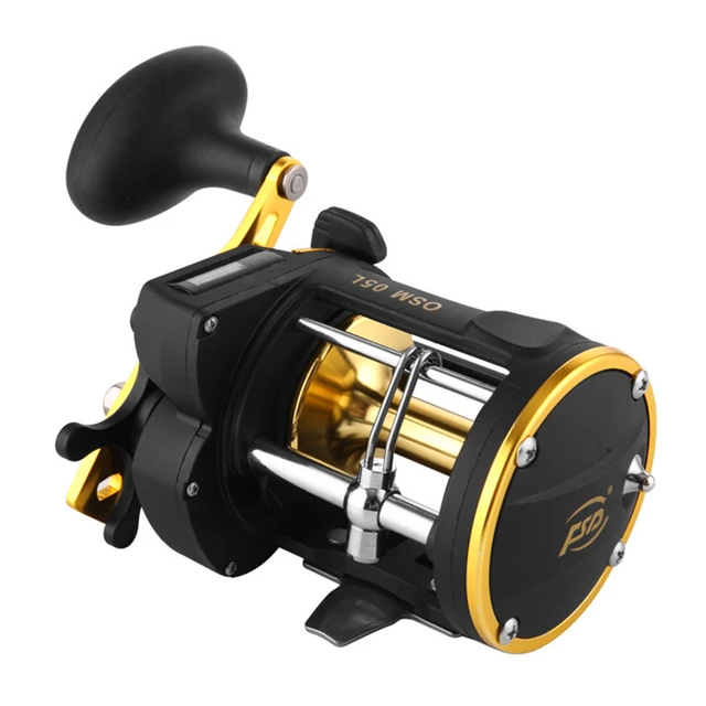 Okuma Magda Line Counter Reel, 2 BB 5.1:1, Sz 20, Left hand