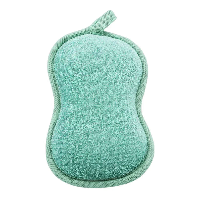 Green Детская щетка для ванны с рисунком из мультфильма, мягкая губка для ванны для малышей, пуховка для пудры, милая детская одежда для новорожденных, продукт для душа, полотенце, мяч - Цвет: Green