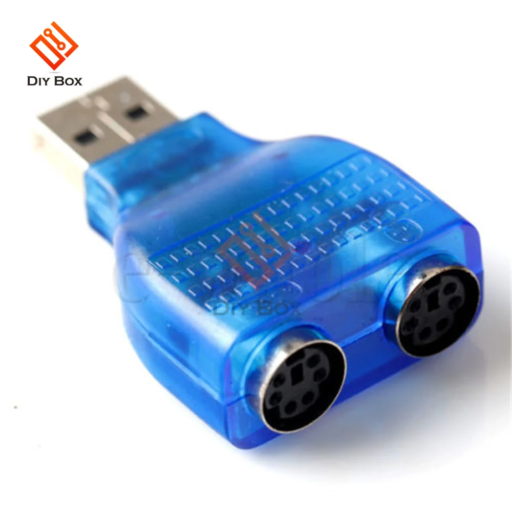 USB20AMaleto2PortPS2FemaleConverterAdapterforMouseKeyboard