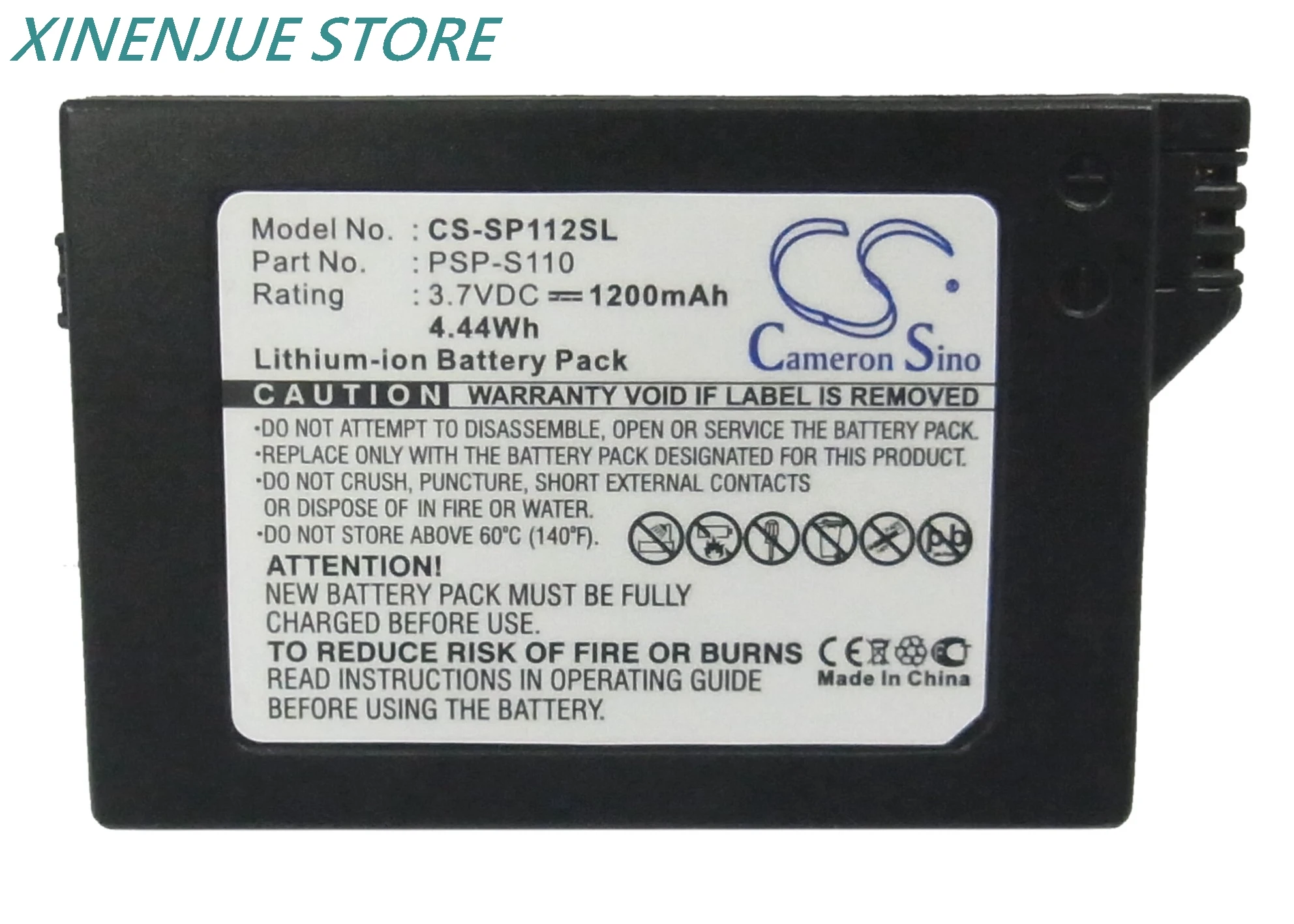 2 Piezas 1200 mAH PSP-S110 Batería PSP S110 Batería para Sony