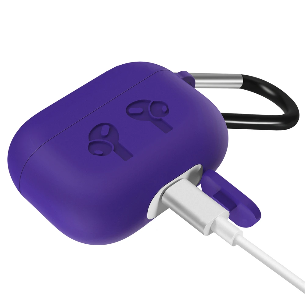 Чехол для наушников для Apple Airpods Pro, силиконовый защитный чехол, чехол для зарядки с пряжкой