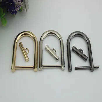 

Piggy Bag Hardware Accessories Strap Sub-Splittable Screw D Buckle/D-Shape Button Pale Gold 2.8 Centimeter