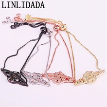 8 шт Радуга Мода CZ микро проложить Красочные циркония земли Браслеты Леди Девушка ювелирные подарки