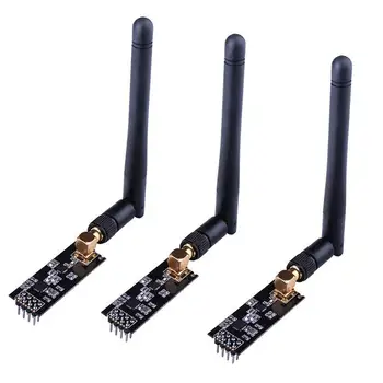 

3pcs Wireless Transceiver Module RF Transceiver Module 2.4G 1100m NRF24L01+PA+LNA SMA Antenna for Arduino KY67