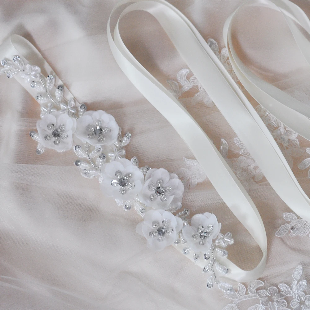 TRiXY S249 Элегантные цветы Свадебные ремни свадебные аксессуары ручной работы красивые цветы пояс невесты перевязи свадебное платье Ремни