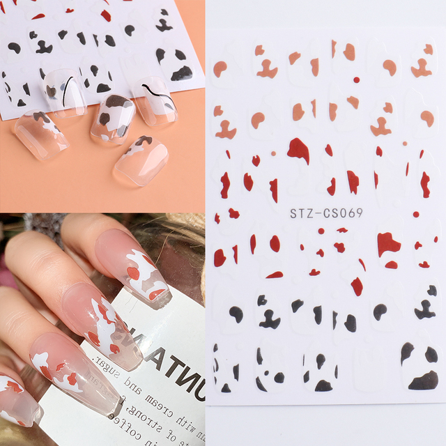 Golden Curve Marble Line Nail Sticker Irregular Swirl Striping Slider Charm Nail Design Gel Polish Decal Manicure LESTZ-CS067
