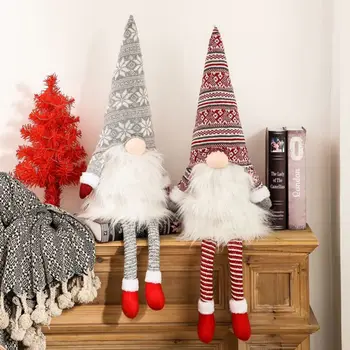 

G 33 Inch Christmas Tree Topper Gnome Rebound Faceless Doll Christmas Ornaments Santa Gnomes Plush Xmas Decorations Home Decor