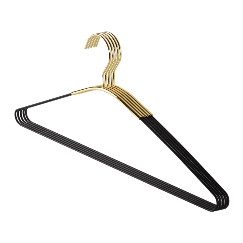 

5Pcs Nordic Black Gold Iron Hangers Wall Hook Storage Rack Home Organizer Decoration Accessories for Clothes Tie Towel Wardrobe