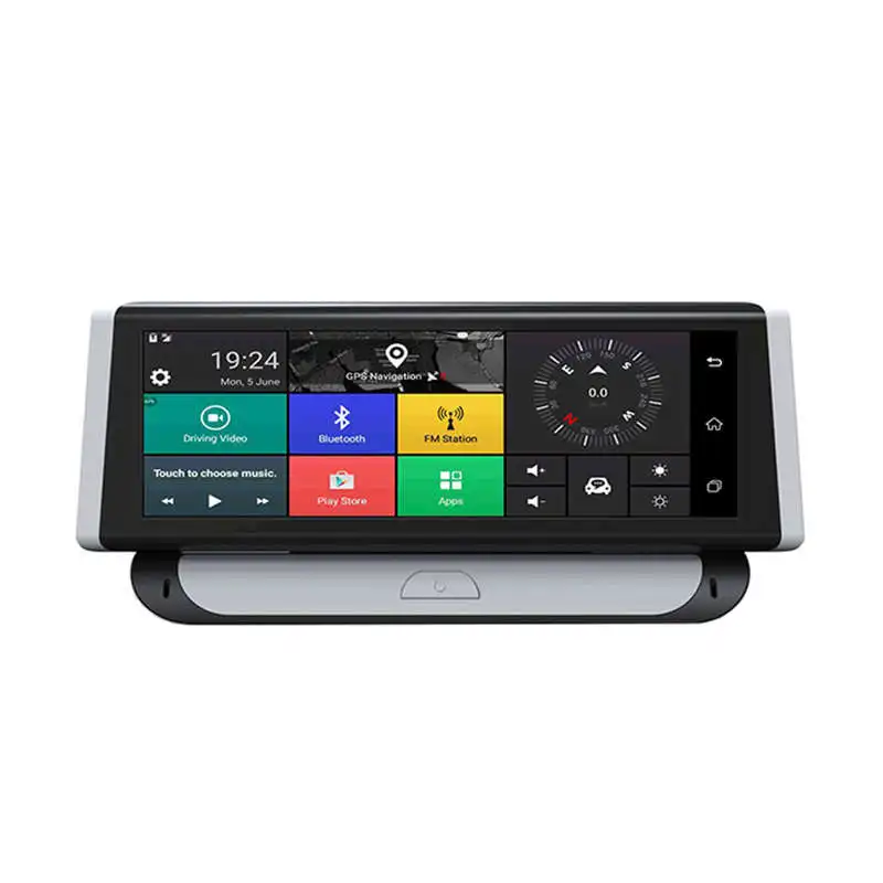 

Car Dvr 1080P Dash Cam 8 Inch Press Screen Dual Lens Dvr With Android Wifi Gps Navigation Car Camera Auto Recorder Dvr Rear View