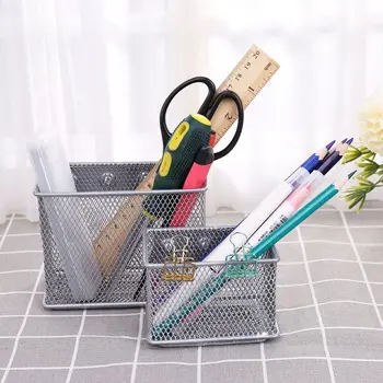 

Durable Refrigerator Wire Mesh Magnetic Basket Storage Box Pen Makeup Organizer
