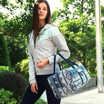 

Storage Mat Printed Tote Sport Multi-functional Carrier Dancing Handbag Large Capacity Gym Fitness Zipper Casual Yoga Bag