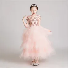 Новое поступление; высококачественное элегантное бальное платье принцессы на день рождения и свадьбу для девочек; Детские костюмы на фортепиано