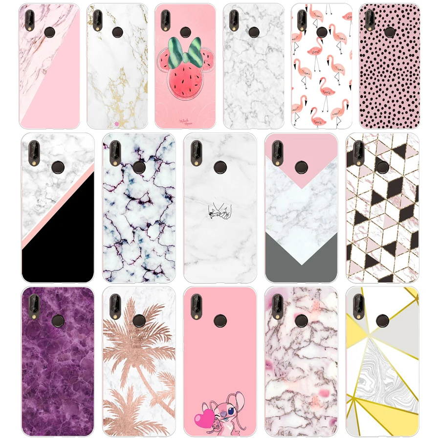 

339FG Marble Soft Silicone Tpu Cover Case for huawei p20 lite mate 20 lite