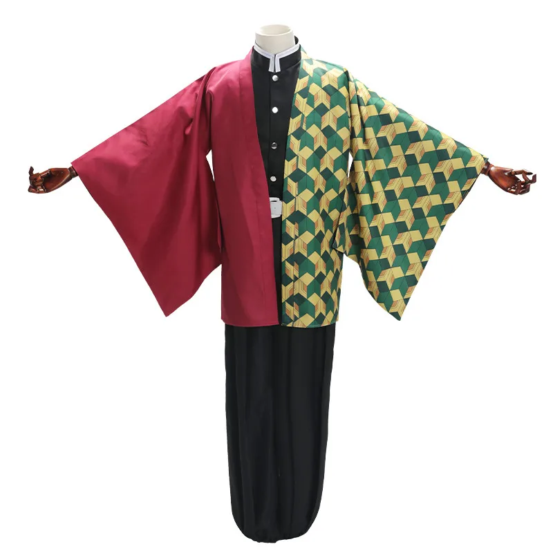 Аниме демон убийца Kimetsu no Yaiba Косплей Tomioka Giyuu кимоно Униформа костюм пальто плащ Kamado Tanjirou куртки халат для мужчин