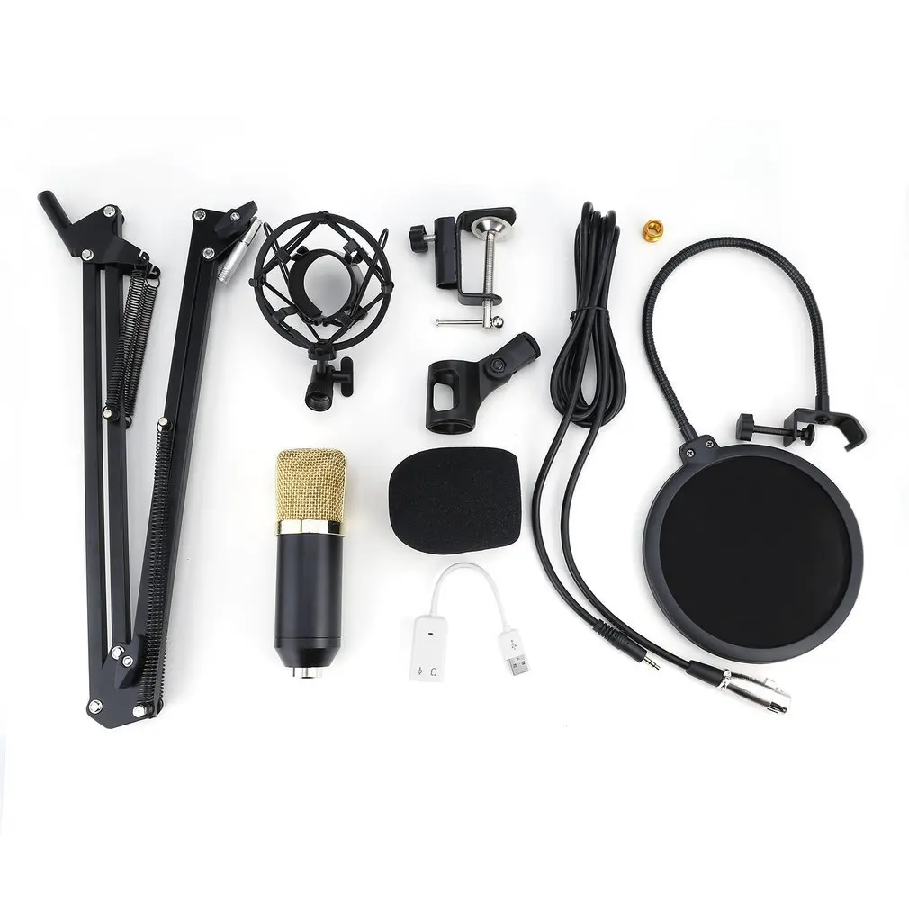 

Studio Condenser Microphone Sound Recording Audio Wired Dynamic Vocal Arm Stand For live Radio Broadcasting KTV Karaoke