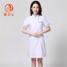 Длинный рукав женский/белый медицинский Халат медсестры услуги Униформа костюм медика одежда белый лабораторный халат доктор одежда-A& X