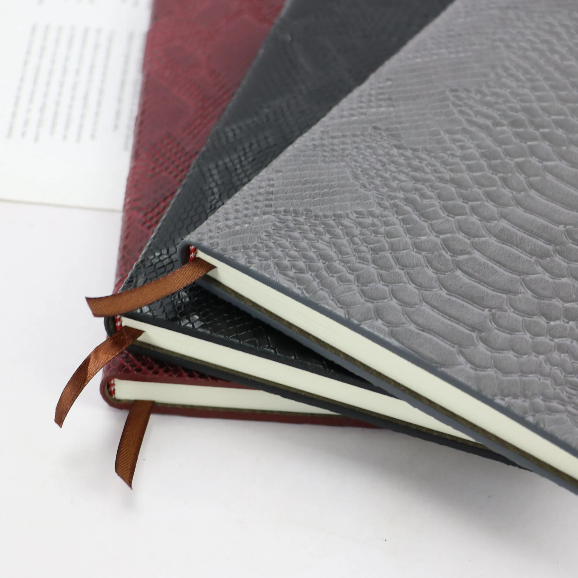 Модный офисный блокнот из искусственной кожи пустой со змеиным узором мини