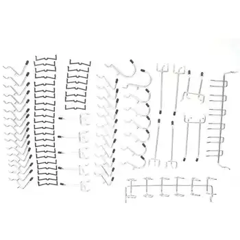 

80 Pcs Steel Hook Storage Pegboard Hook Set Equipment Organization Tools for Storage