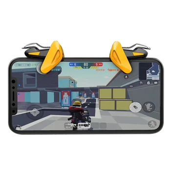 

Yellow Black Eating Chicken Artifact Mobile Game Controller Fire Buttons For PUBG Shooting Joysticks For IPhone/Samsung/Huawei