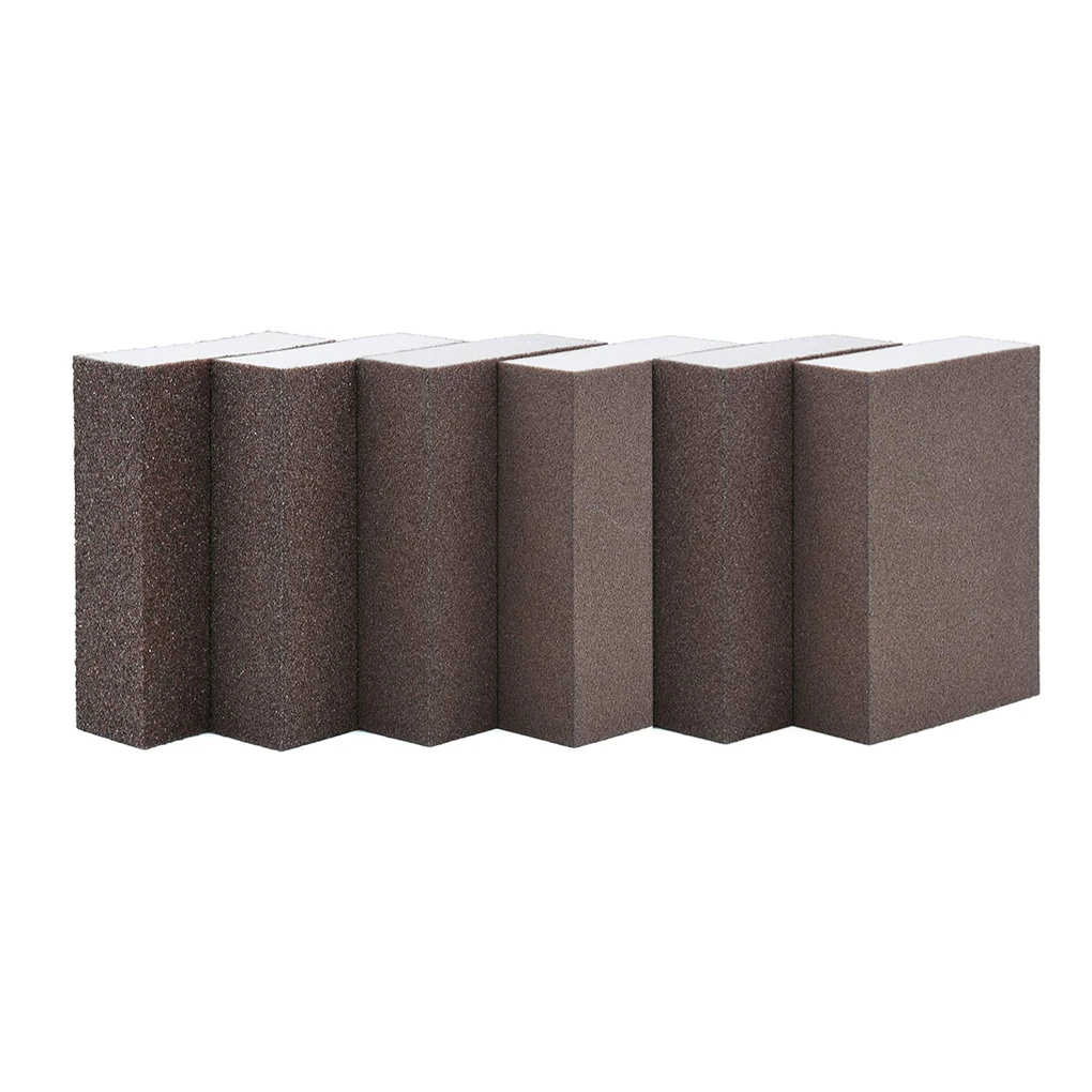 

6pcs/set Drywall Polishing Sanding Sponge Block Rough Medium Fine Super fine Sandpaper Sander Tool