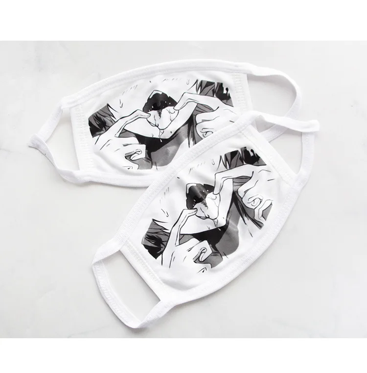 Анимэ косплей, крутая маска для лица, хлопковая, сделанная на открытом воздухе, для велосипеда, лыжного черепа, половина, многофункциональная, дышащая, AHG, защита от ветра, рот, покрытие