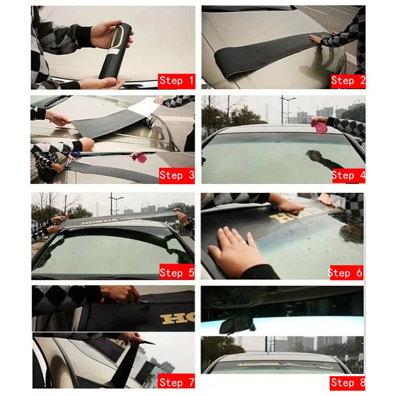 Car Front Windshield Casement Reflective Vinyl Sticker Graphic Decal Decoration Windscreen Top Film Stickers Accessories