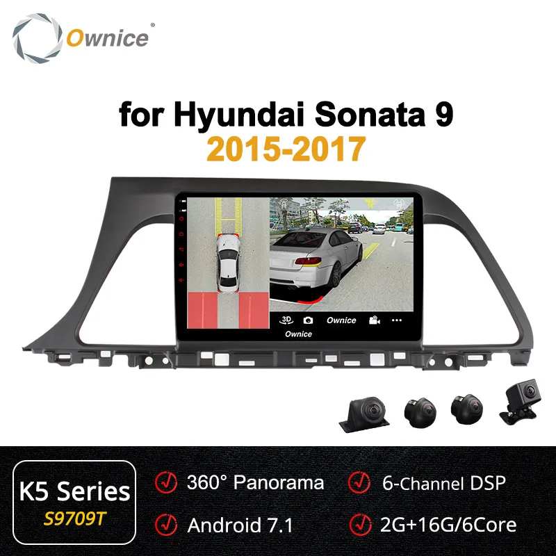 Ownice Восьмиядерный Android 9,0 автомобильный dvd-плеер для hyundai Sonata Gen 9 LF k3 k5 k6 головное устройство 360 Panorama SPDIF - Цвет: S9709 K5