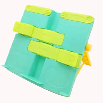 

Foldable Book Stand Holder Portable Bookstand with Page Paper Clips for Student Children Reading Support Bookends