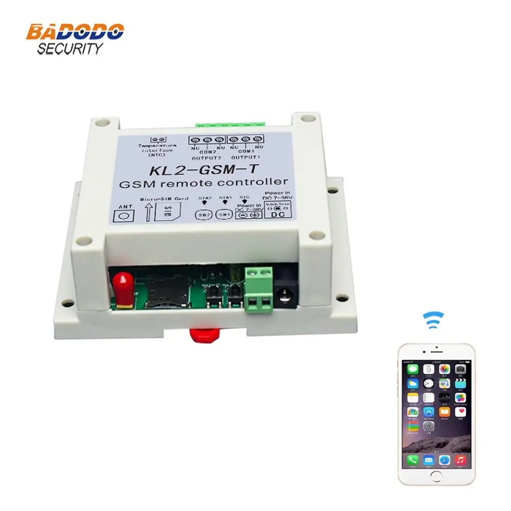 

GSM two relay output remote controller switch access controller with NTC temperature sensor for automatic swing gate opener