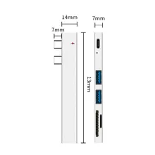 OMESHIN USB C концентратор тип C 3 док-станция 5 в 1 USB-C адаптер Dongle Combo с USB 3,0 портами TF слот Micro SD карты для MacBook Pro