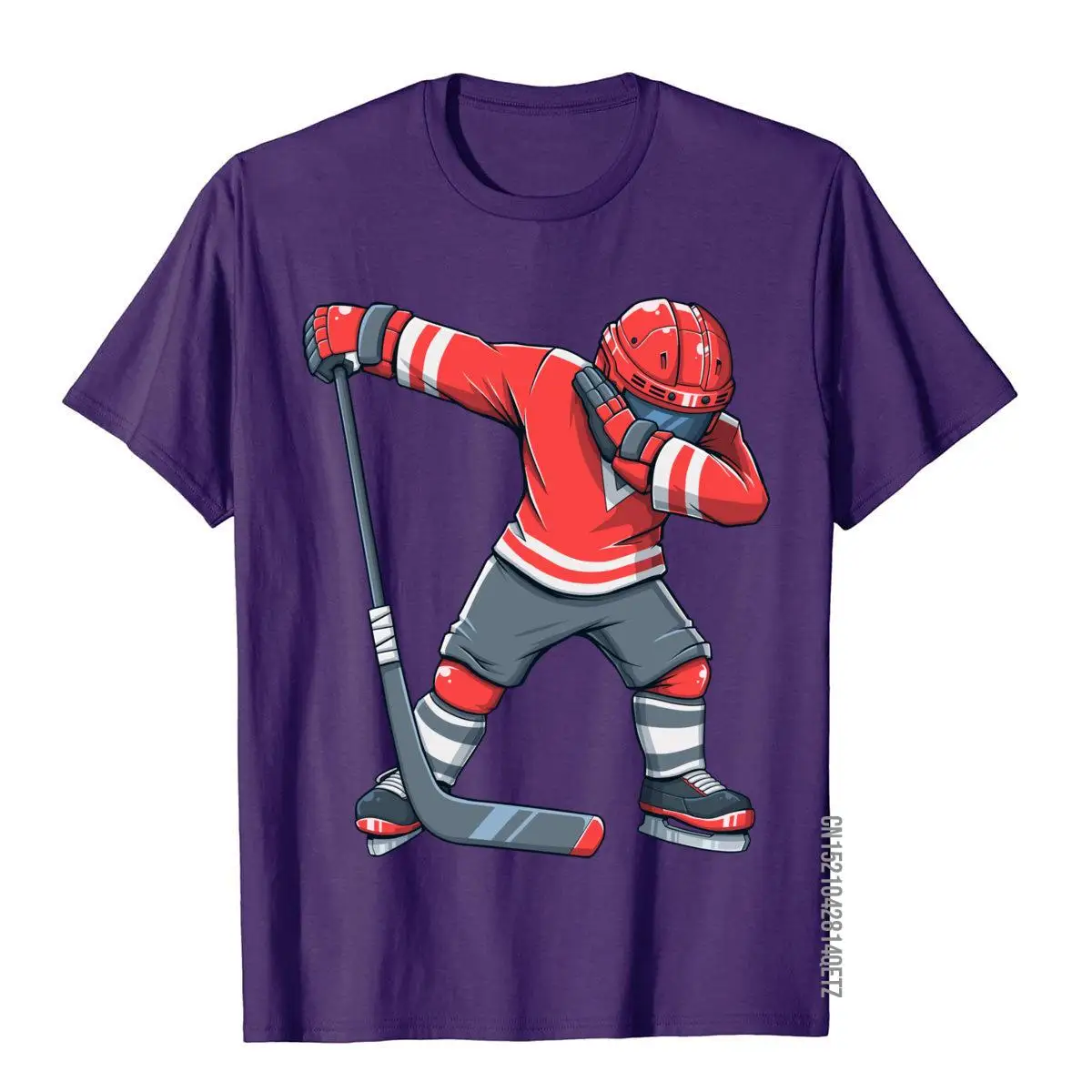 Funny Boy Kid Ice Hockey Dab Apparel Dabbing Player Youth Long Sleeve T-Shirt__B12390purple