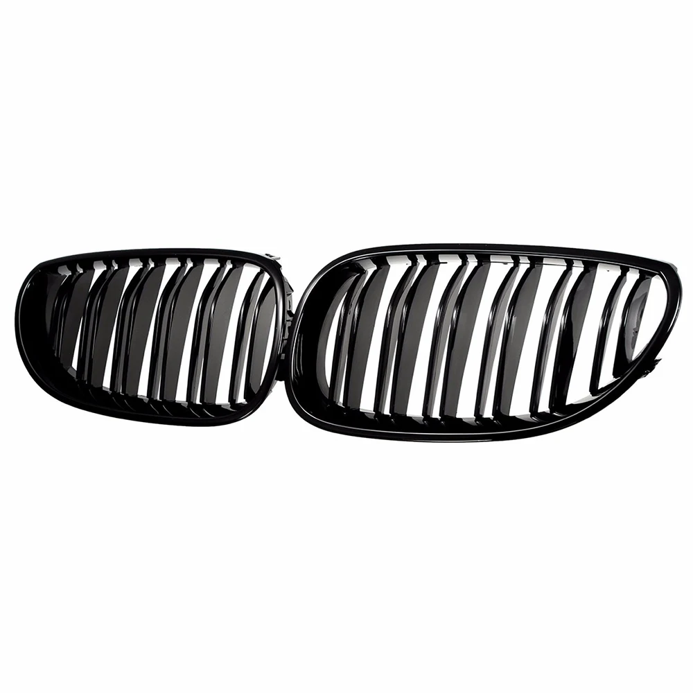 

2pcs Vehicle Front Kidney Grilles Replacements For BMW 5 Series M5 E60 E61 2003-2010 Fronts Radiator Grills Decals