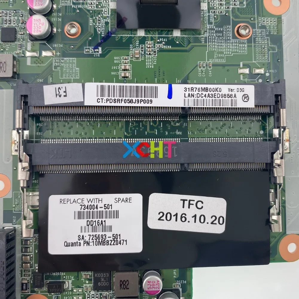 734004-501 734004-001 DA0R76MB6D0 UMA w A4-5000 процессор для hp 15-E серии 15Z-E000 ноутбук ПК материнская плата для ноутбука материнская плата