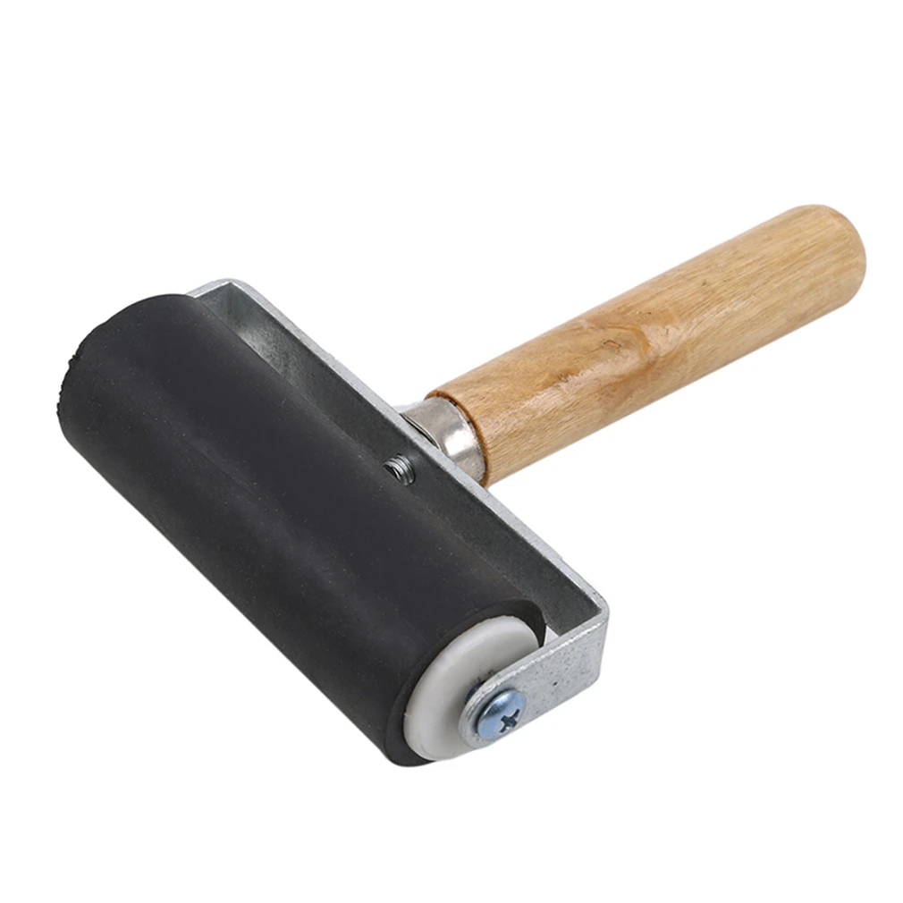 Горячая Распродажа деревянные ручки колеса профессиональные Brayer краска для