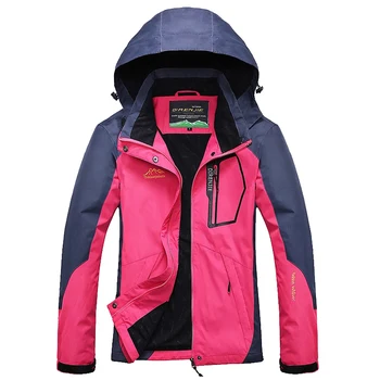 

Spring Autumn Women's Hiking Jacket Breathable Waterproof Hooded Windbreaker Coat Camping Trekking Sports Windproof thin Jackets